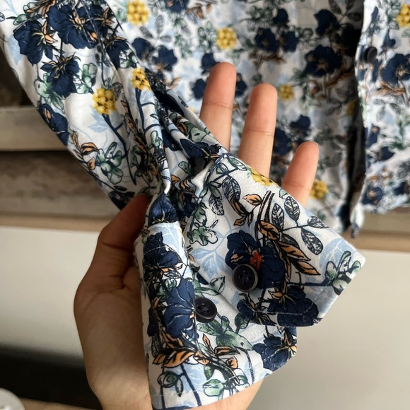 Daniel Hechter Paris Cotton DH-X-Tech Men’s Floral button-down Shirt - Picture 4 of 7